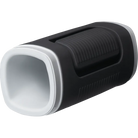 Close-up of Lovense Calor app-compatible masturbator with black and white plastic cover attached