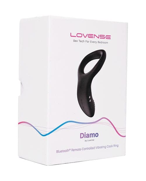 Lovense Cock Ring Black Lovense Diamo Rechargeable Cock Ring with App Control at the Haus of Shag