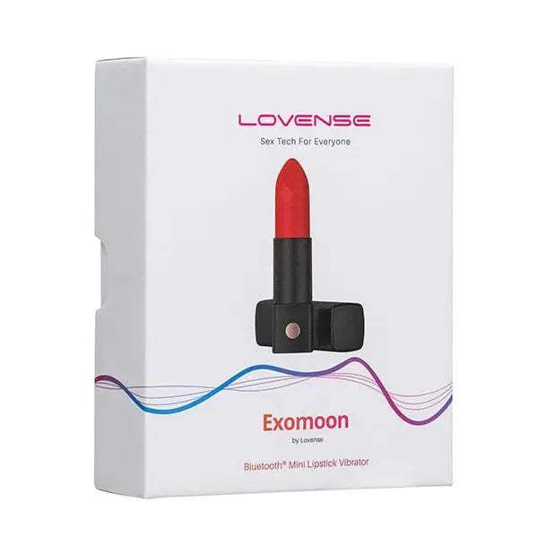 Bluetooth-enabled Lovense Exomoon lipstick vibe in red and black packaging