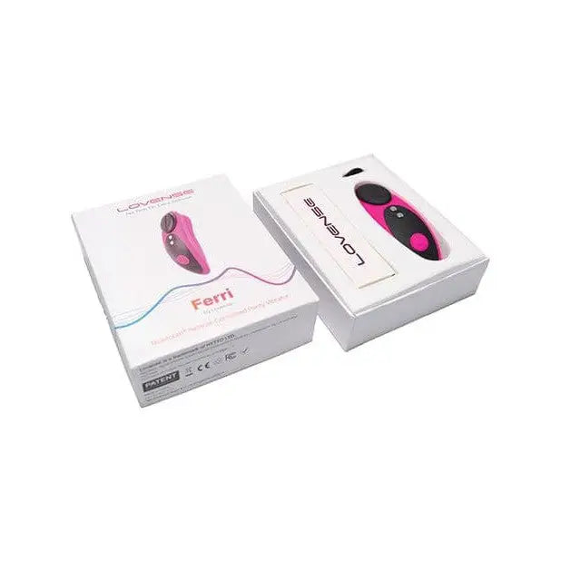 Image of Lovense Ferri Rechargeable Panty Vibe with magnetic cap in a sleek box