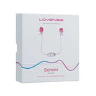 Product packaging for Lovense Gemini Bluetooth vibrating nipple clamps with app control