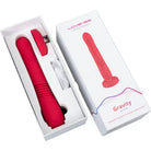 Lovense Gravity Thrusting Dildo - Red - Plain Vibrator