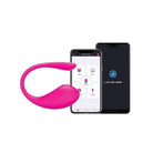 Lovense Lush 3.0 rechargeable vibrator with app control and pink silicone ring by smartphone