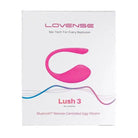 Lovense Lush 3.0 Rechargeable Vibrator with App Control and Lovey E - 3 Condoms