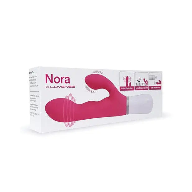 Lovense Nora Rechargeable Rabbit with pink Nor®® breast support, large