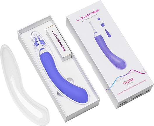 Lovense Plain Vibrator Purple Lovense Hyphy Dual-End High-Frequency Vibrator for Fast Orgasms at the Haus of Shag