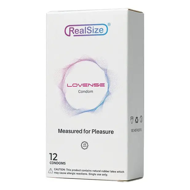 Lovense Realsize Condoms - Box of 12: premium, comfortable protection from RealSize