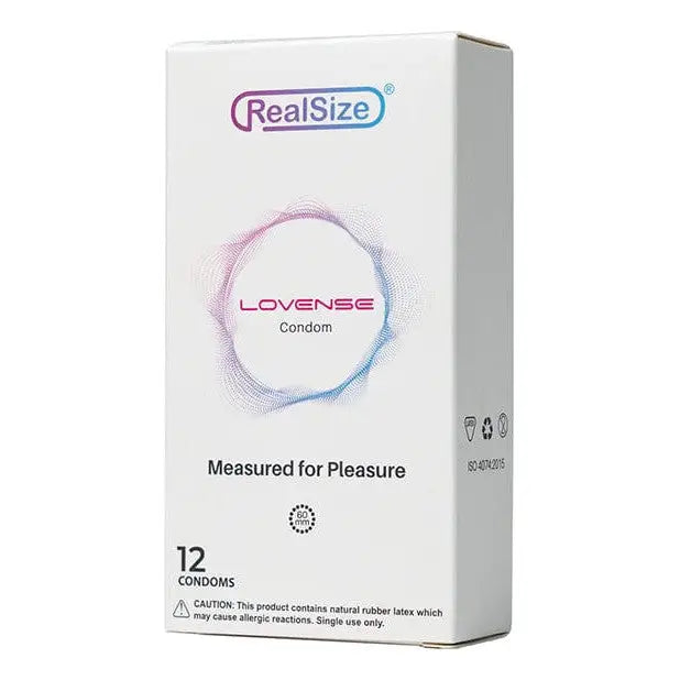 Box of 12 Lovense Realsize condoms to ensure comfort and protection