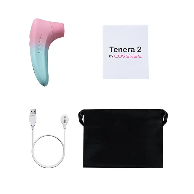 Lovense Tenera 2 Bluetooth Clitoral Suction Stimulator - Pink/Blue - Stimulators