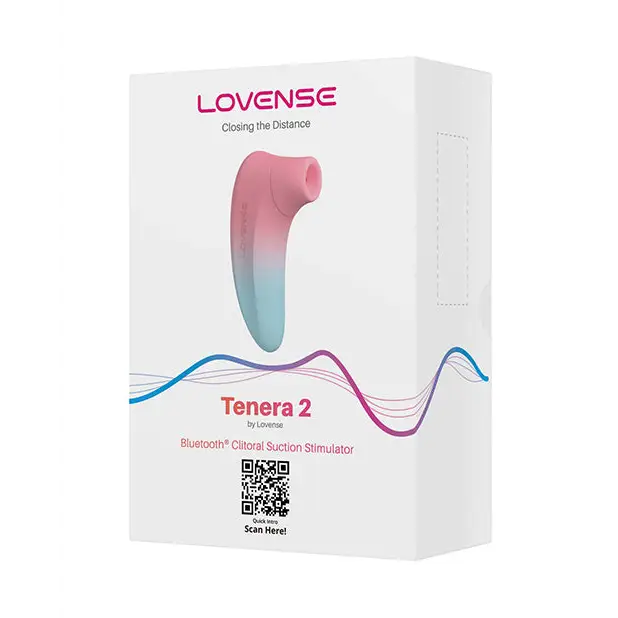 Lovense Tenera 2 Bluetooth Clitoral Suction Stimulator - Pink/Blue - Stimulators