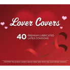 Lover Covers 40pc Container displaying latex condoms for love over 40