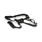 Close-up of Lover’s Super Strap Universal Harness black straps on a white background