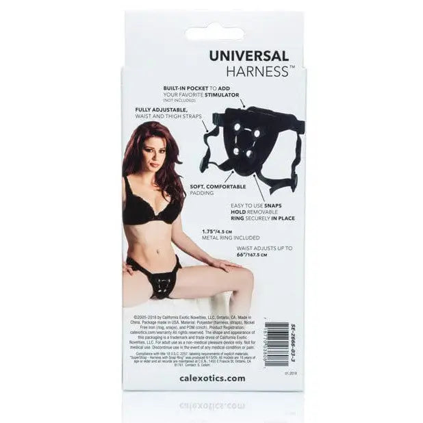 Lover’s Super Strap Universal Harness for Strap Ons with black universal bras by CalExotics