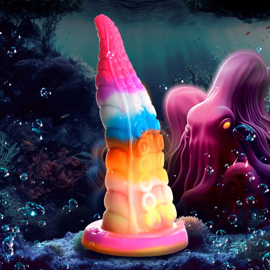 Luminoctopus Glow-in-the-dark Tentacle Silicone Dildo - Dildos