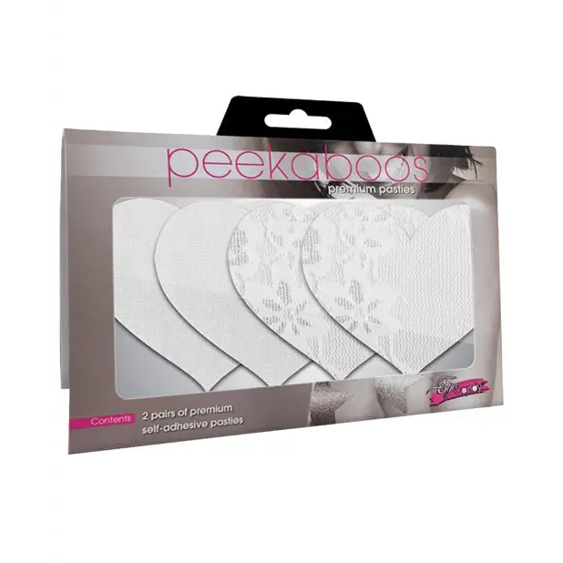 Luminous Hearts - White Pack Of 2 - Pasties