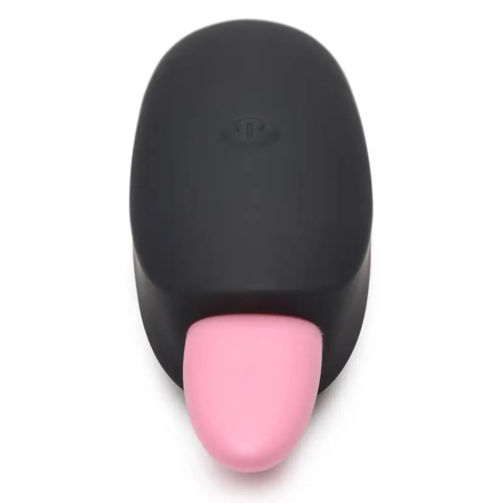 Luscious Licker 7x black silicone licking tongue device with pink protruding component