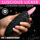 Luscious Licker 7x Silicone Licking Tongue, black with pink tip, perfect for enhanced pleasure