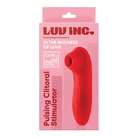 Luv Inc Cs19 Pulsing Clitoral Stimulator Rechargeable Silicone Light Pink - Red - Clitoral Stimulant