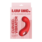 Luv Inc Cv77: Curved Vibrator Light Pink - Red - Plain Vibrator