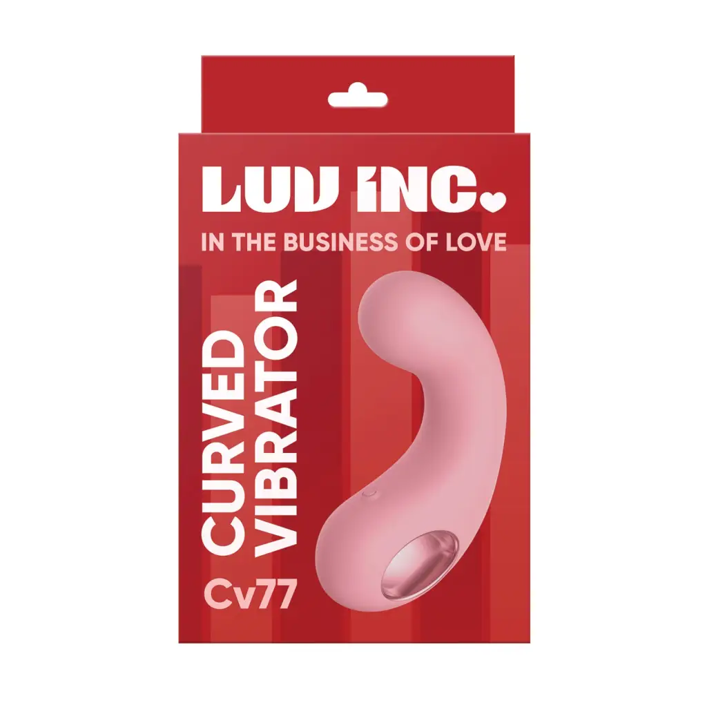 Luv Inc Cv77: Curved Vibrator Light Pink - Light Pink - Plain Vibrator