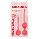 Luv Inc Kg88 Kegel Balls Ribbed Silicone 2-Piece Set - Orange - Kegel Balls