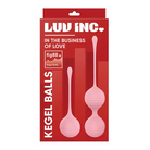 Luv Inc Kg88 Kegel Balls Ribbed Silicone 2-Piece Set - Pink - Kegel Balls