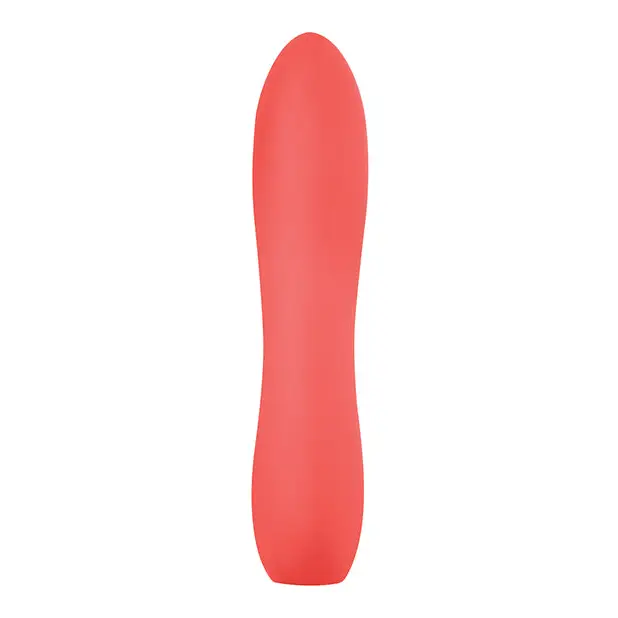 Luv Inc Lb72 Large Silicone Bullet Rechargeable Vibrator - Red - Plain Vibrator