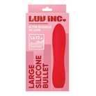 Luv Inc Lb72 Large Silicone Bullet Rechargeable Vibrator - Red - Plain Vibrator