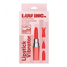 Luv Inc Lv57 Lipstick Vibrator Rechargeable Silicone Discreet Bullet with 3 Attachments - Orange - Bullet Vibrator