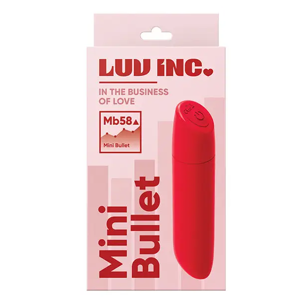 Luv Inc Mb58 Mini Bullet Rechargeable Vibrator Red - Bullet Vibrator