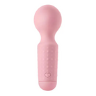 Luv Inc Mw65 Mini Wand Rechargeable Flexible Silicone Vibrator Red - Wand