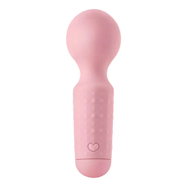 Luv Inc Mw65 Mini Wand Rechargeable Flexible Silicone Vibrator Red - Wand