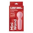 Luv Inc Mw65 Mini Wand Rechargeable Flexible Silicone Vibrator Red - Light Pink - Wand