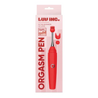 Luv Inc Op10 Orgasm Pen Rechargeable Pinpoint Vibrator with 3 Attachments - Red - Wand