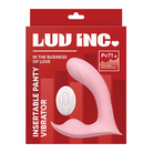 Luv Inc Pv71 Insertable Panty Vibrator Rechargeable Remote-Controlled Silicone Wearable Dual Stimulator - Light Pink