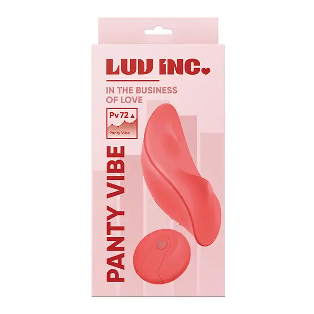 Luv Inc Pv72 Panty Vibe Rechargeable Remote-Controlled Silicone Wearable Vibrator - Orange - Wearable Stimulator