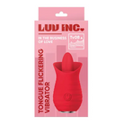 Luv Inc Tv08 Tongue Flickering Vibrator Rechargeable Silicone Clitoral Stimulator Red - Red - Clitoral Stimulant