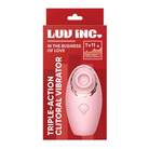 Luv Inc Tv11 Triple-Action Clitoral Vibrator Rechargeable Silicone 3-in-1 Stimulator - Pink - Stimulators