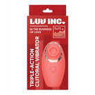 Luv Inc Tv11 Triple-Action Clitoral Vibrator Rechargeable Silicone 3-in-1 Stimulator - Orange - Stimulators