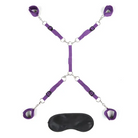 Lux Fetish 7-Piece Bed Spreader Playful Restraint System Purple - Bed Restraint