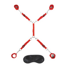 Lux Fetish Bed Spreader 7-Piece Restraint Set Red - Bed Restraint