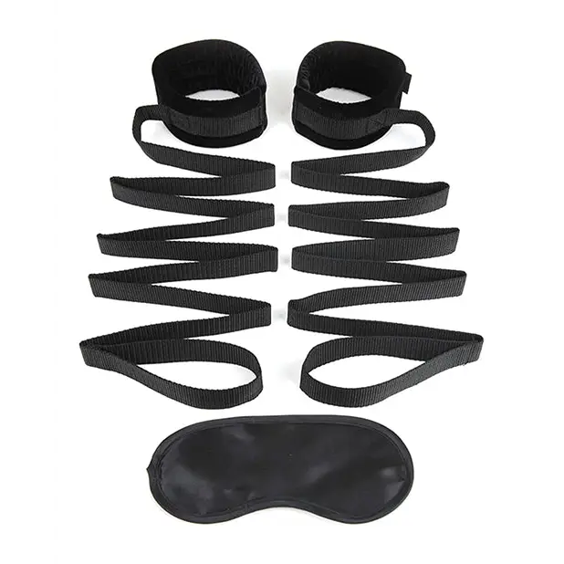 Lux Fetish Bondage Bed Strap 2-Piece Restraint System - Full Body Restraint