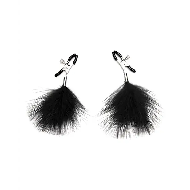 Lux Fetish Feather Nipple Clips - Nipple Clamp