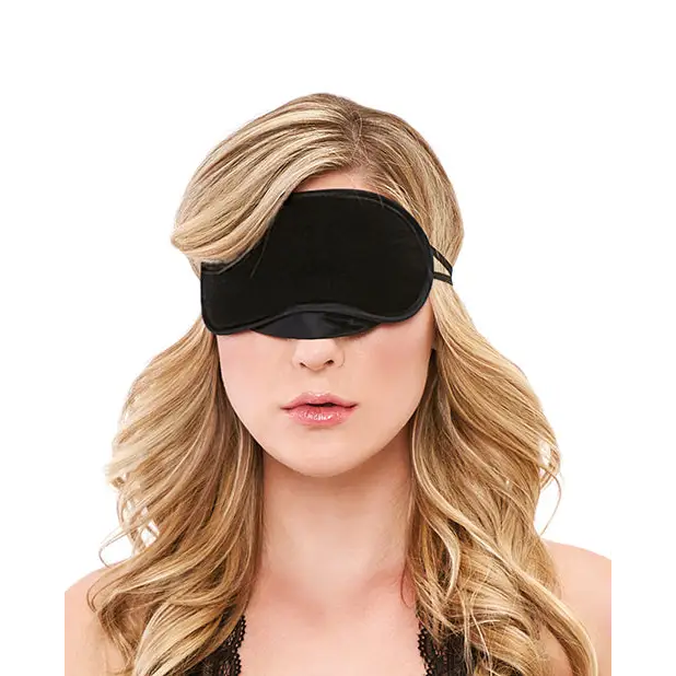 Lux Fetish Peek A Boo Love Mask - Black - Mask