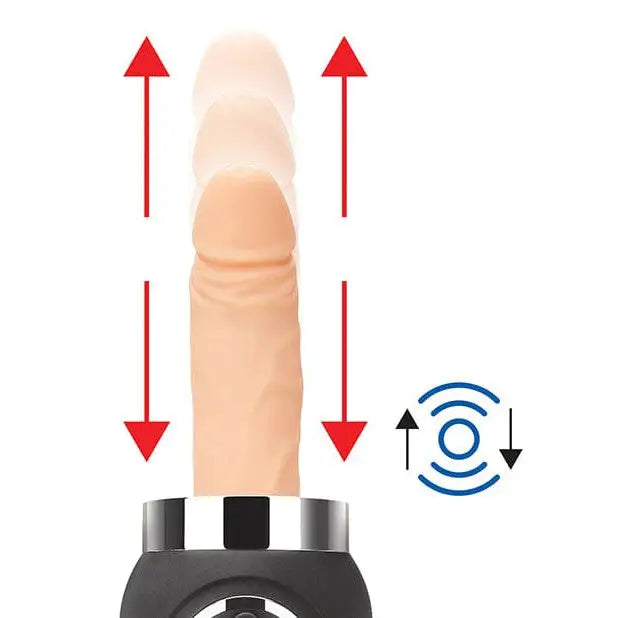 Lux Fetish Thrusting Machine Black Lux Fetish Rechargeable Thrusting Compact Sex Machine with Remote at the Haus of Shag