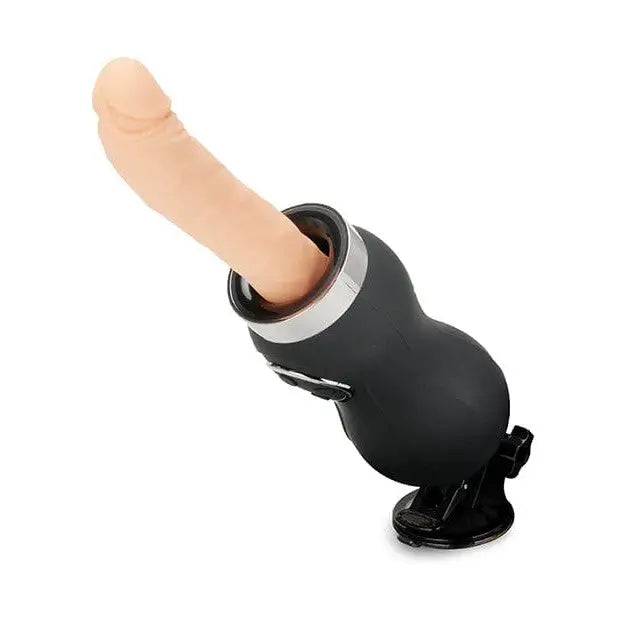 Lux Fetish Thrusting Machine Black Lux Fetish Rechargeable Thrusting Compact Sex Machine with Remote at the Haus of Shag