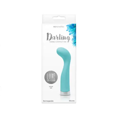 Luxe Darling Rechargeable Flexible Compact Vibe Turquoise - Bullet Vibrator