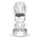 Clear glass beer glass with ’no’ displayed, next to ’M For Men Soft And Wet Magnifier Stroker’