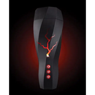 Blush M For Men Storm Suction Powered Stroker: Sleek black device with red accents and lightning bolt