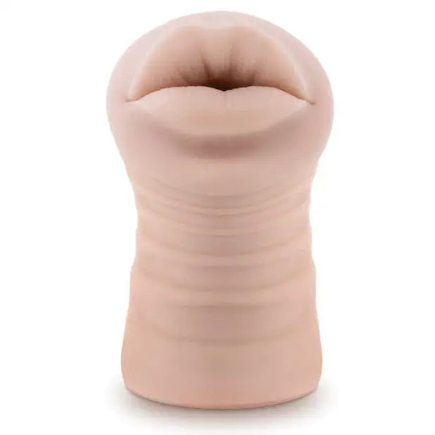 Blush M For Men Stroker with Bullet Angie - Flesh-colored silicone lips on a cylindrical base